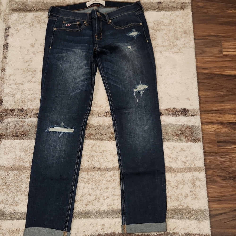 Hollister Women's Dark Wash Straight Jeans
